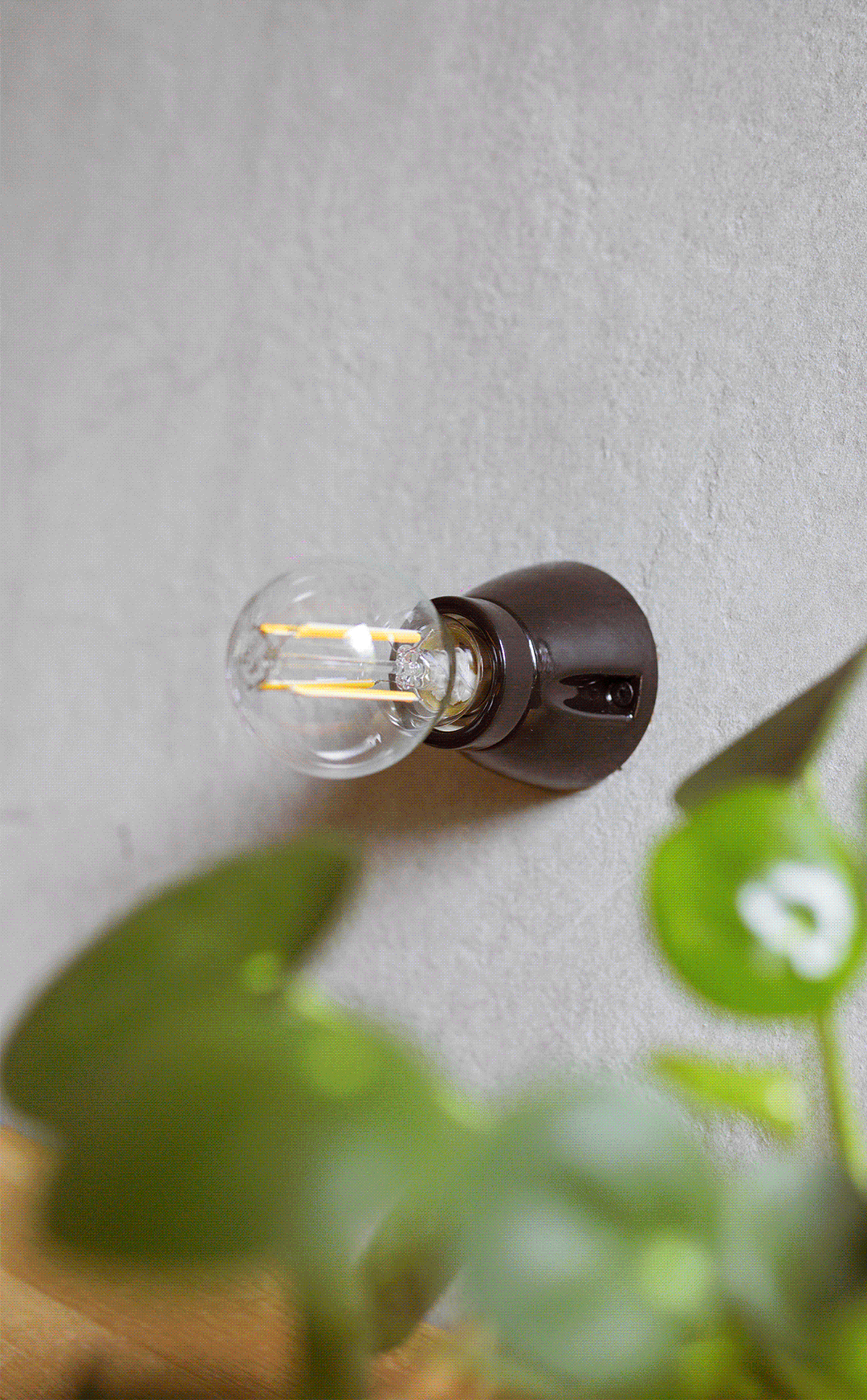 Lampenfassung 01 Rund Porzellan stiik Schwarz