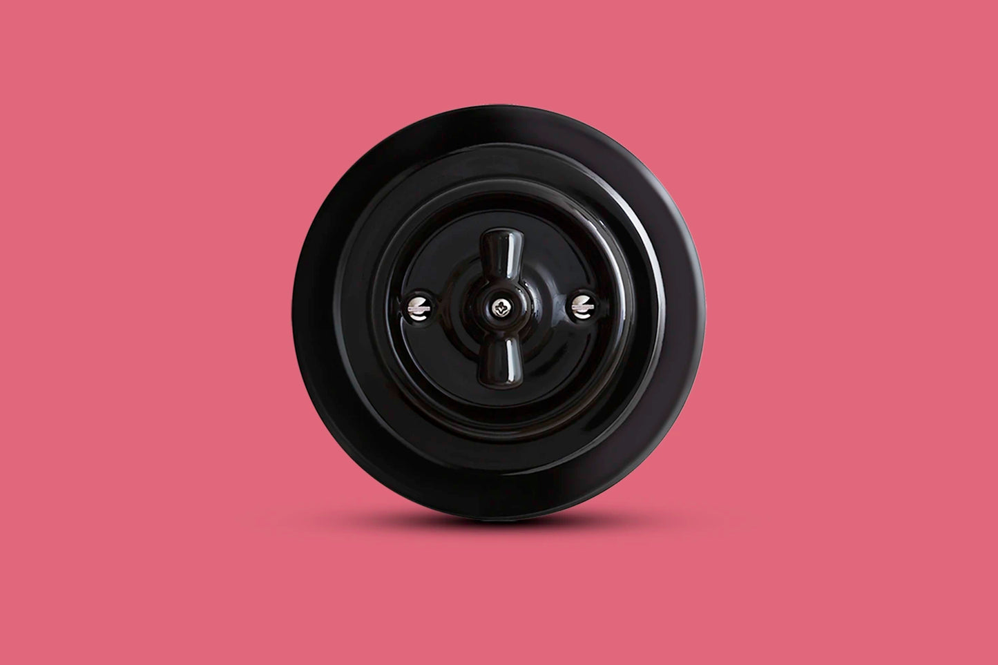 Drehschalter 01 Porzellan Rund Schwarz stiik